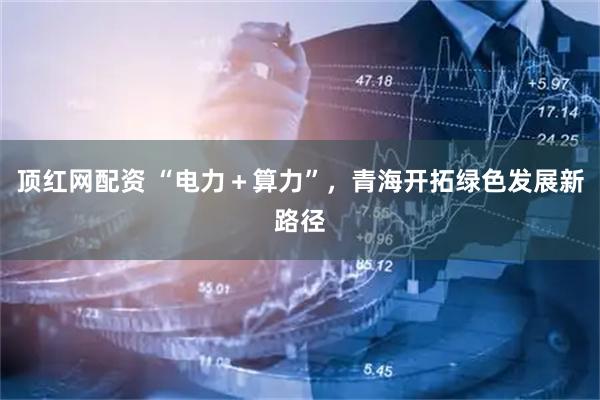 顶红网配资 “电力＋算力”，青海开拓绿色发展新路径