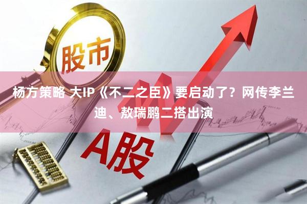 杨方策略 大IP《不二之臣》要启动了？网传李兰迪、敖瑞鹏二搭出演